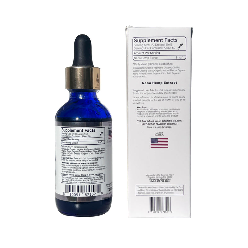 Nano Water-Soluble Hemp - Ultra-Fast-Acting Drops for Maximum Results - Scientific-Grade, 3X Faster, 9X Absorption, Cold Extracted - Vanilla Flavor. (500mg) Vanilla - 500 2 Fl Oz (Pack of 1)