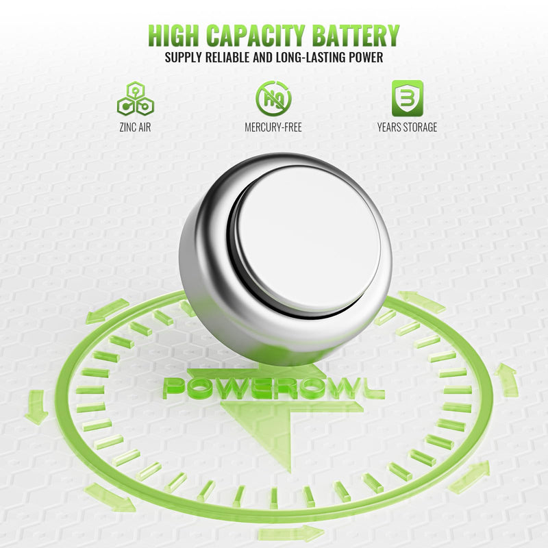 [Australia] - POWEROWL Hearing Aid Batteries Size 312, High Capacity Cell, Long Lasting 312A battery, 24 Count 