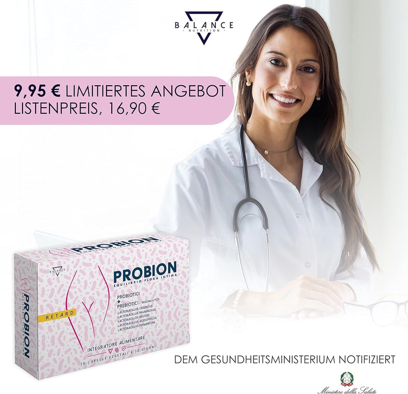 [Australia] - BALANCE NUTRITION Lactic Acid Bacteria Vagina Probiotics Women Vaginal Probiotics Dietary Supplement Prebiotics Helpful to Increase Wohlerghens Bacterial Vaginal Flora 30 Capsules 