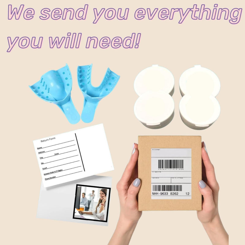 Custom Clear Dental Retainers Retainer Made in The USA | at Home Kit for Perfect Custom Fit Great for Replacement Retainers (Lower Only) Lower Only