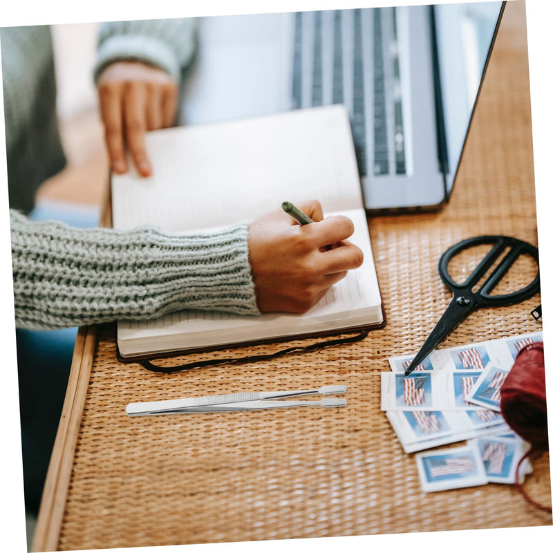 [Australia] - Supvox Stamp Tweezers Philately Stamp Collectors Tool Pack of 2 (Silver) 