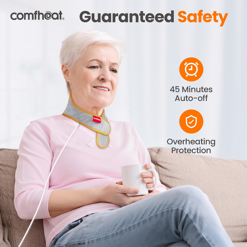 [Australia] - Comfheat USB Neck Heating Pad for Neck Pain Relief Heated Neck Wraps Neck Warmer Hot Compress Heat Packs for Neck Soreness Stiffness Adjustable Temperature Auto Shut Off Neck Heating Pad 