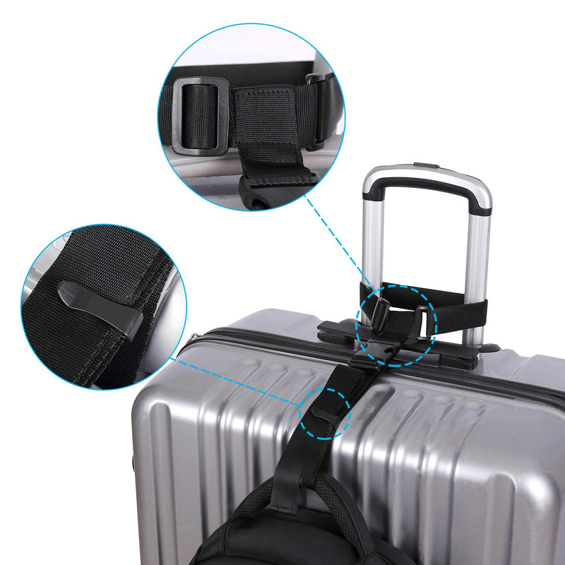 Luggage Hook Strap，J Hook for add a Bag Luggage and Luggage Connector Straps for Connect Your 3 Luggage Together