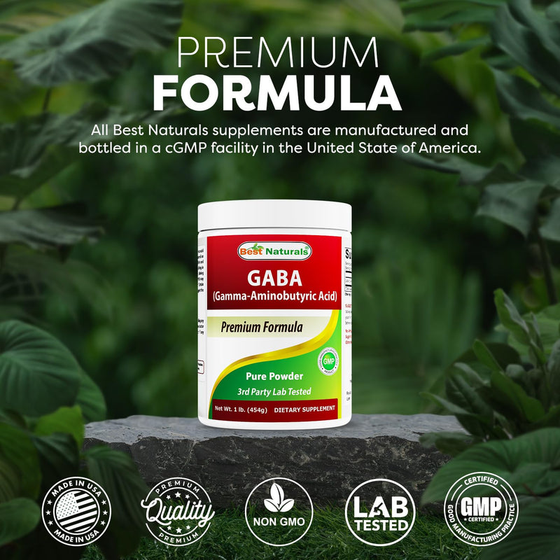Best Naturals GABA (Gamma Aminobutyric Acid) Pure Powder 1 Pound