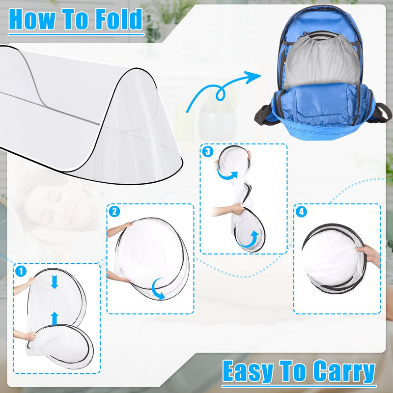 [Australia] - 77 * 30 * 23 Inch Large Pop Up Mosquito Tent, Portable Foldable Mosquito Net for Bed Camping Travel Patio 