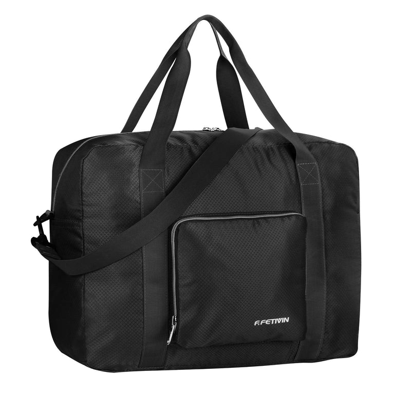 F.FETIVIN Foldable Travel Duffel Bag Floral Weekender Overnight Bag for Women Girls carry on Luggage Bag
