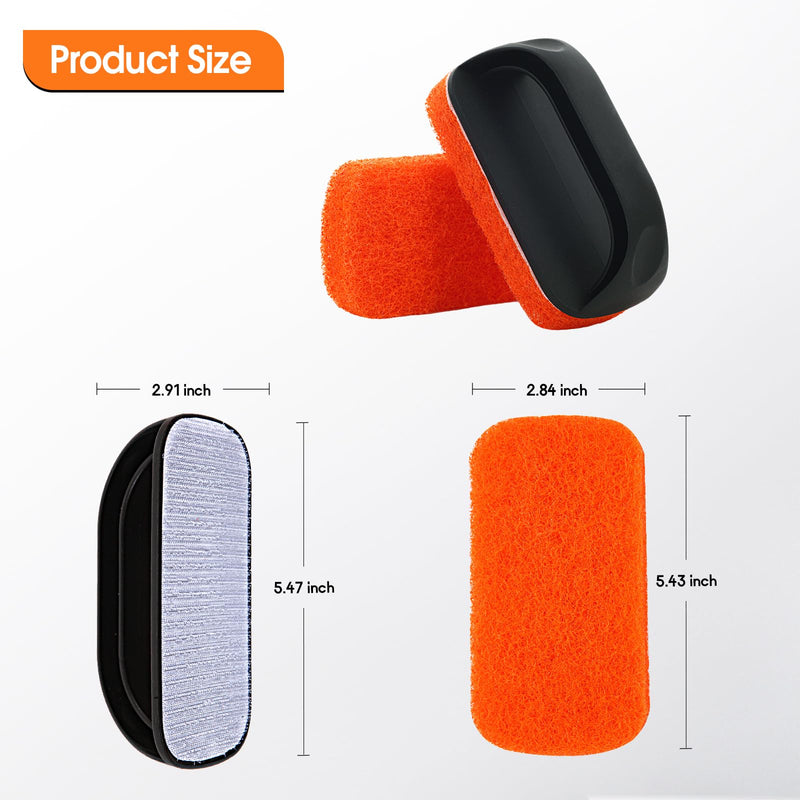 [Australia] - Upgraded 6-Piece Griddle Cleaning Kit for Blackstone, Flat Top Grill Cleaner Non-Scratch Scouring Pads for Kitchen - Heavy-Duty 5 Griddle Scrubber Pads with 1 Handle 
