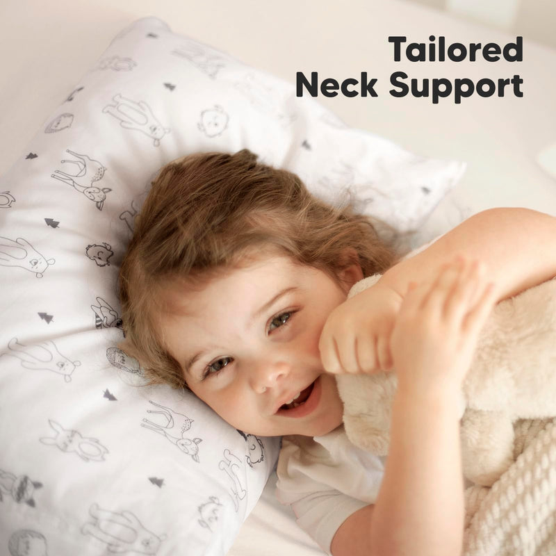 [Australia] - KeaBabies Toddler Pillow with Pillowcase, Jumbo 14X20 - Soft Organic Cotton Toddler Pillows for Sleeping - Machine Washable - Perfect for Travel, Toddler Bed Set (Keafriends) Keafriends 