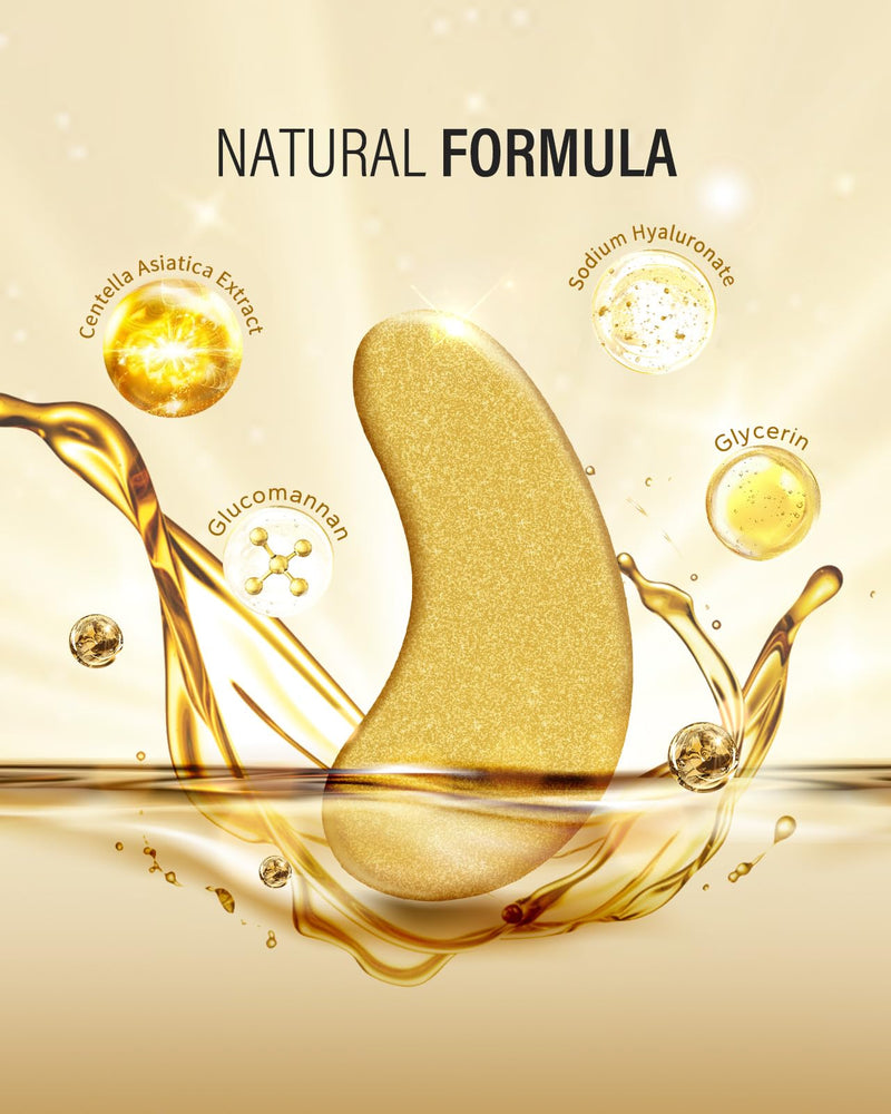 [Australia] - 24k Gold Under Eye Patches (25 Pairs), eye mask, Collagen Skin Care Products, Eye Patches for Puffy Eyes, eye masks for dark circles and puffiness 1 Count (Pack of 25) 