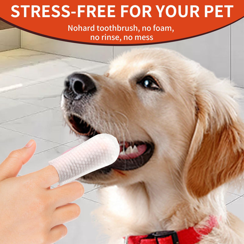[Australia] - Dog Dental Wipes - Tooth Brushing Kit for Cats & Dogs - Dog Toothbrush Finger Dental Wipes to Remove Plaque & Tartar,Effective Teeth Cleaner (50PCS) 4.2 Ounces 
