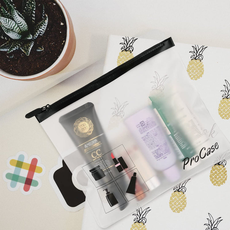 ProCase Travel Toiletry Bag Pouch Bundle with 2 Pack Travel Toiletry Bag Makeup Pouch