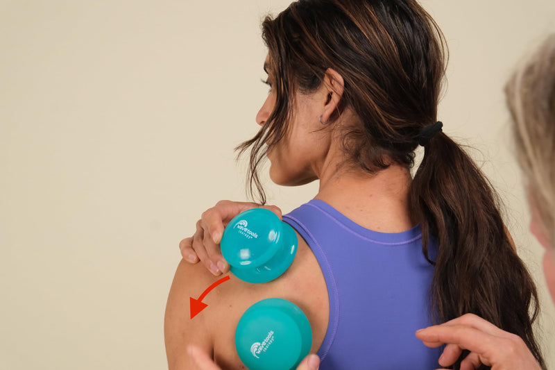 [Australia] - Dual Style Silicone Massage Cupping Therapy Set with All Natural Balm, Mixed 4 or 6 Packs with case (6 Pack, Clear Teal Glide Cups) Clear Teal Glide Cup 6 pack mixed sizes 