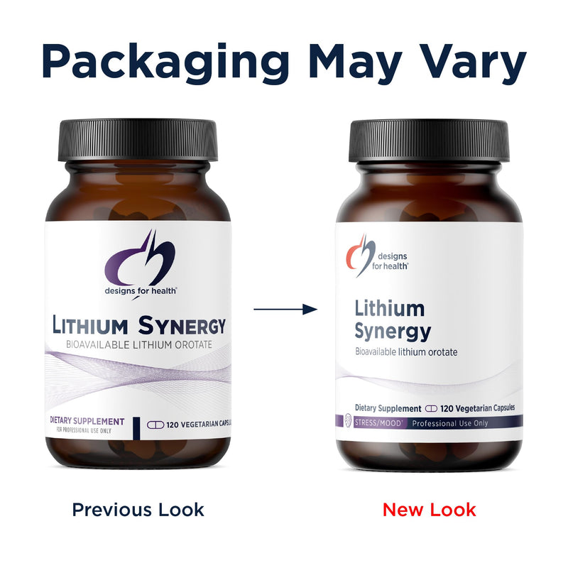 Designs for Health Lithium Synergy - 5mg Lithium Orotate with TMG + B12 Methylcobalamin - Bioavailable Mood + Methylation Support Supplement, Non-GMO + Vegetarian (120 Capsules) | 5 mg Lithium Orotate with TMG and B12 Methylcobalamin, Bioavailable Meth...