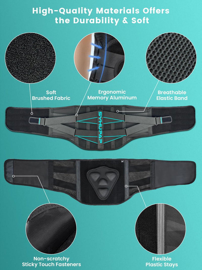 [Australia] - SYXUPAP Back Braces for Lower Back Pain Women and Men, Lumbar Support Belts for Men and Women with Anti-skid Lumbar Strips Pad, For Sciatica, Scoliosis, Heavy Lifting and Work, with Adjustable System XL(Your Waist 39″-47″) Your Weight:195-225lbs 