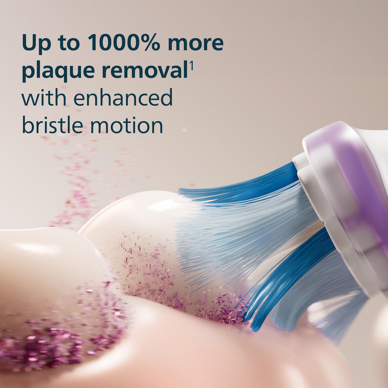 [Australia] - Philips Sonicare G3 Two-in-One - Genuine Replacement Electric Toothbrush Heads, White, 4 Pack One Year Supply, HX9054/65 4 Count (Pack of 1) 