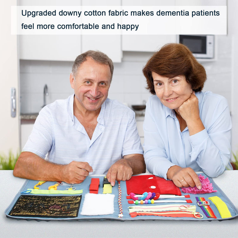 [Australia] - Fidget Blanket for Adults with Dementia, Activities for Seniors, Suitable for Alzheimer's and Autistic Therapy, Relieves Anxiety, Calms and is a Comforting Product for Hand Exercises 