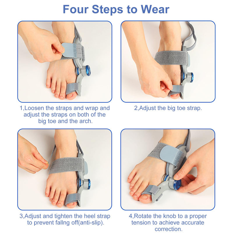 [Australia] - Bunion Corrector for Women & Men, Orthopedic Bunions Correction,Adjustable Bunion Splint Suitable for Left/Right Feet Bunion Relief (Grey) Grey 