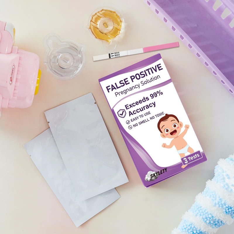 Skylety 3 Pcs Prank False Positive Pregnancy Solution Fake Any Pregnancy Test to Be Positive Including 3 Small Urine Cups(Stylish Style) Stylish Style