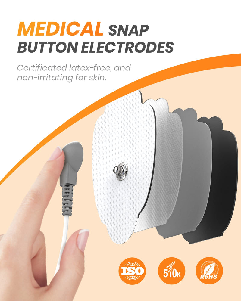 [Australia] - 30 Modes TENS EMS Unit Compact Muscle Stimulator for Pain Relief of Back, Shoulder, Neck, Rechargeable & Portable Dual Channel EMS Muscle Stimulator with 30 Intensity Levels, 12 Electrode Pads Black 