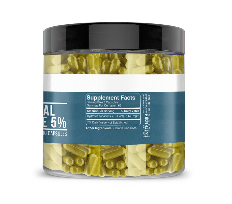 [Australia] - Earthborn Elements Goldenseal Berberine, Pure & Undiluted, No Additives (200 Count) 
