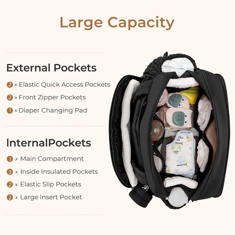 Telena Quilted Crossbody Bags for Women with Puffer Diaper Bag Totes