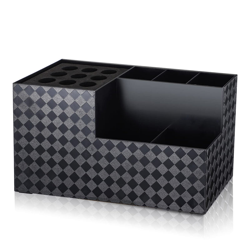 [Australia] - Noverlife Hairdressing Scissors Holder Scissor Block, Hairdressing Scissors Organizer Stand, Hairdressing Tool Storage Box for Hairdressing Combs Clips Brushes, Salon Hairdressing Scissors Holder Rack Black 