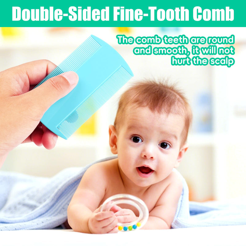 [Australia] - Baby Hair Brush and Comb Set, 4Pcs Baby Soft Bristles Hairbrush Cradle Cap Brush Hair Comb for Newborns Toddlers Boys Girls (Green) Green 