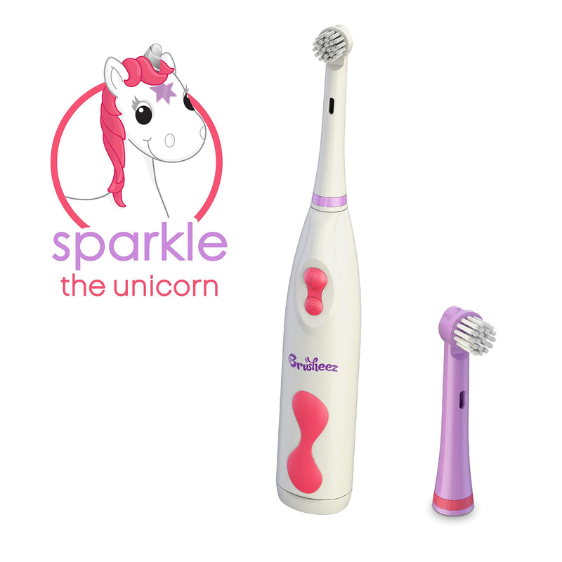 [Australia] - Brusheez® Electronic Toothbrush Replacement Brush Heads 2 Pack (Sparkle The Unicorn) Sparkle the Unicorn 