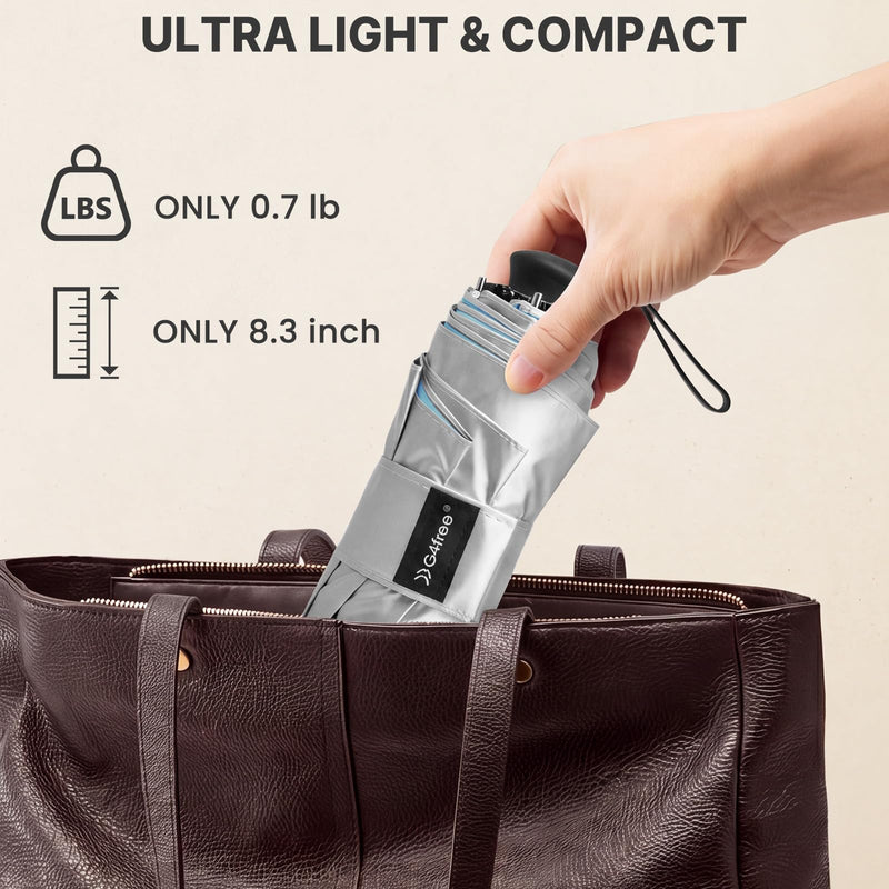 G4Free 40 Inch Mini Ultralight Umbrella + 46 Inch Mini Travel Umbrella with Retractable Handle