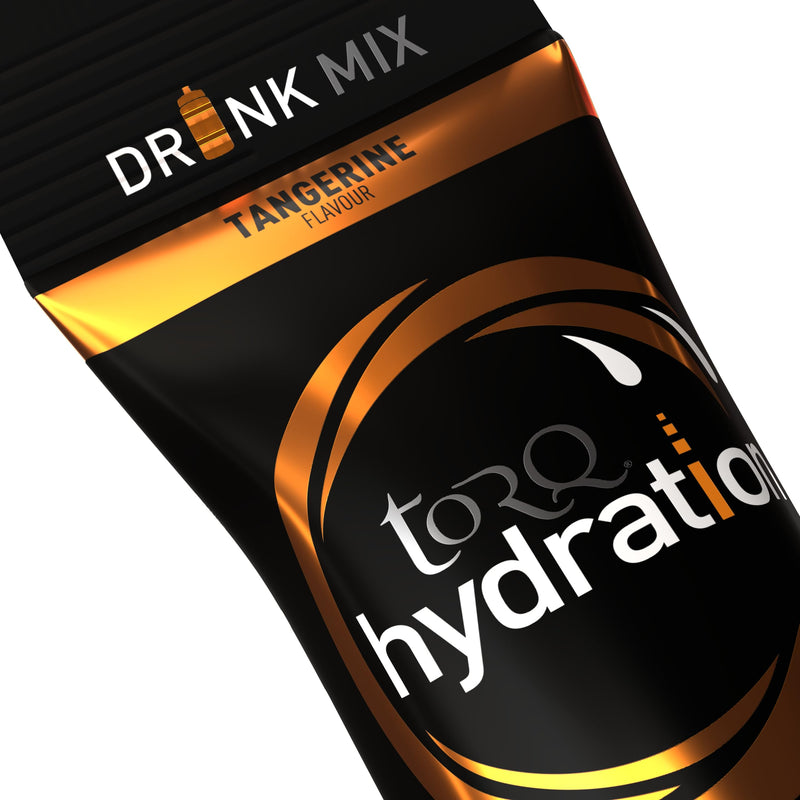 Torq Hydration - Tangerine - Rapid Rehydration Electrolytes Powder Hypotonic Profile Running, Cycling, Sports Hydration Drink - Single Serve - Box of 15