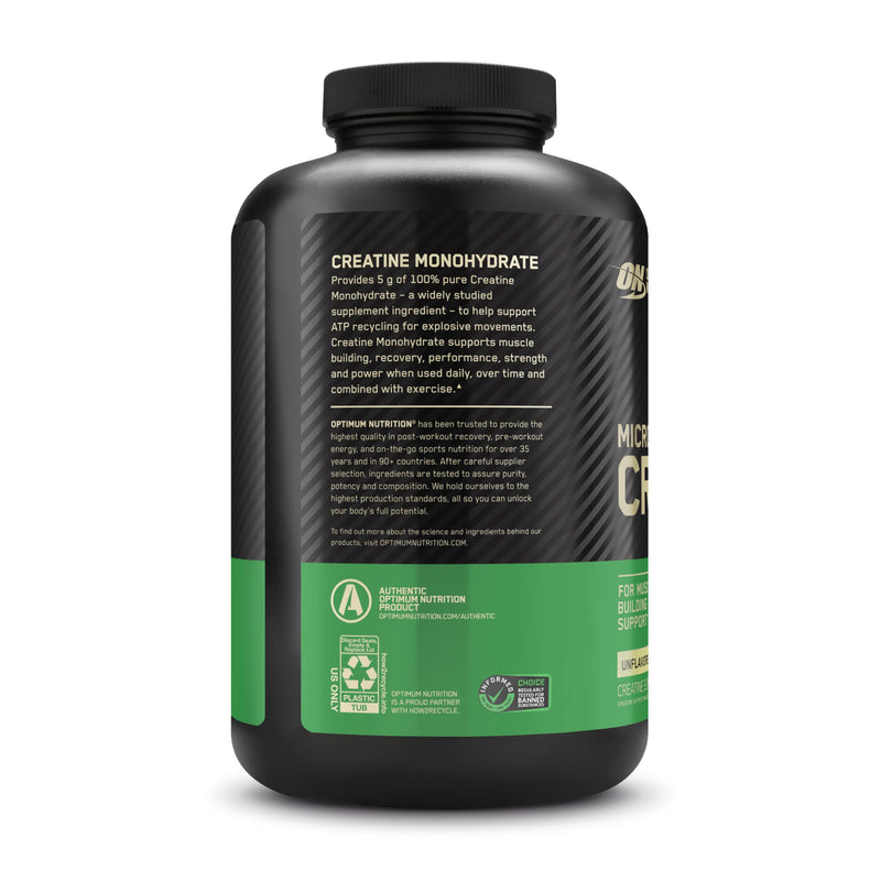 [Australia] - Optimum Nutrition Micronized Creatine Monohydrate Powder, Unflavored, Keto Friendly, 120 Servings (Packaging May Vary) 120 Servings (Pack of 1) 