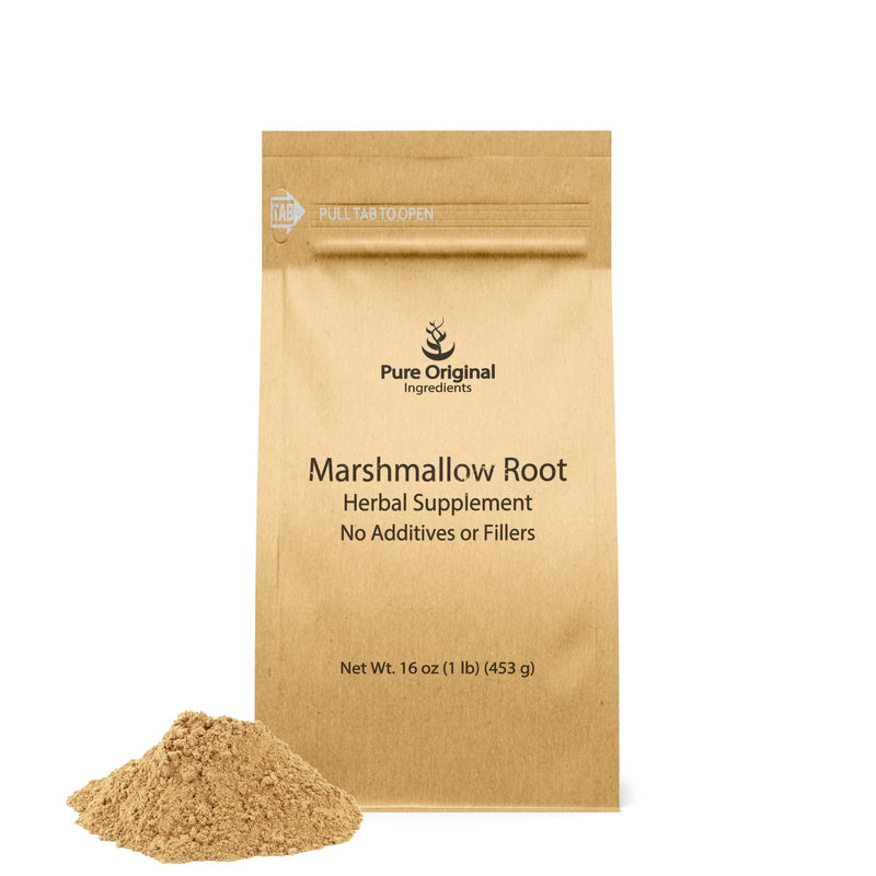 [Australia] - PURE ORIGINAL INGREDIENTS Slippery Elm Bark & Marshmallow Root Bundle, 1 lb Each, Fine Powders, Herbal Supplements 