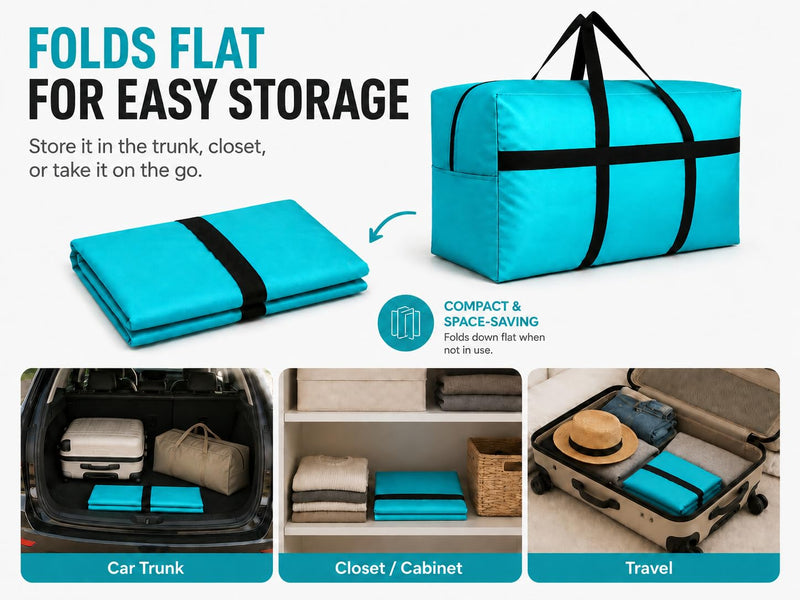 DoYiKe Extra Large Storage Duffle Bag, Duffel Bag for Travel Black 170L 170L - 38"l x 11.8"w x 23"h