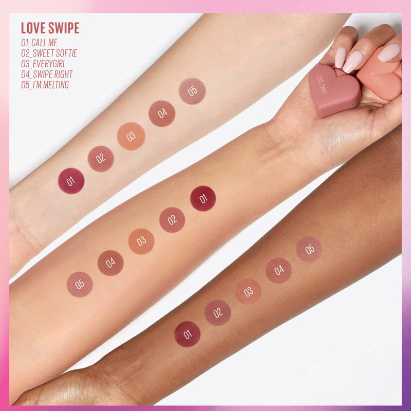 Kaja Lip Mousse - Love Swipe 05 I'm Melting | with Raspberry Seed Oil and Vitamin E, Buildable, Blendable, Moisturizing, Velvet Finish, Weightless Texture, Deep Shades, 0.22 Oz 05 I'm Meting