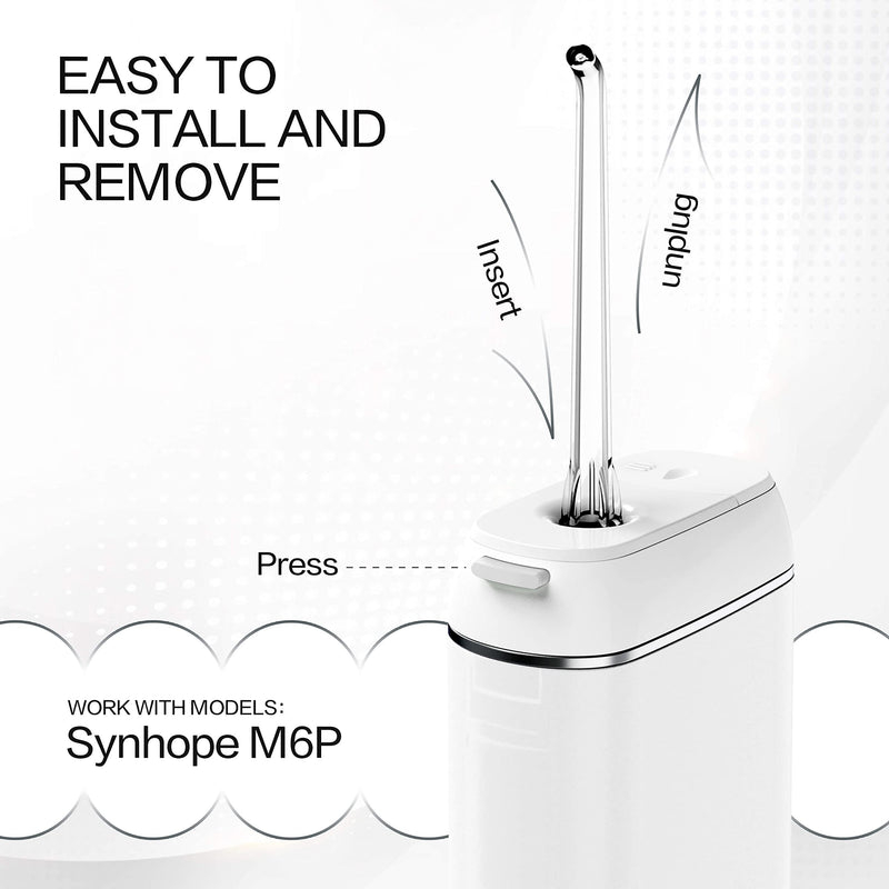 [Australia] - 4 x Standard Replacement Tips for SYNHOPE Mini Portable Water Flosser 