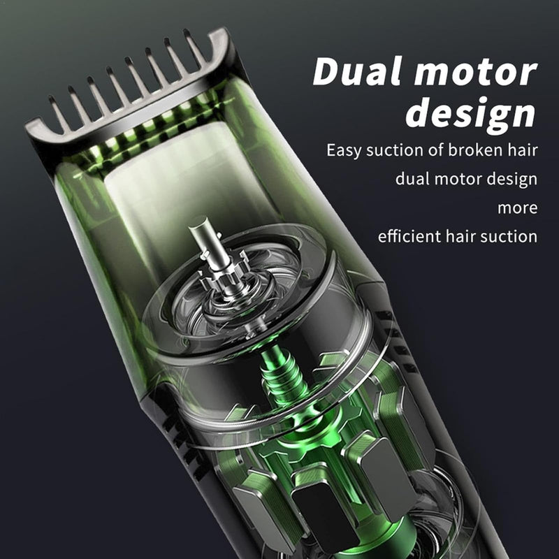 [Australia] - Vacuum Beard Shaver for Men, Vacuum Beard Shaver with 20 Length Settings, Adjustable Wet & Dry Electric Beard Trimmer with 2 Combs, Wireless Beard Trimmer Hair Trimmer Gift for Men 