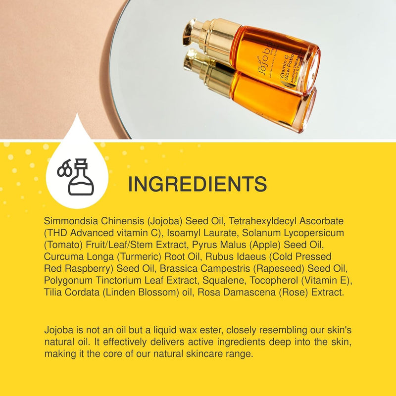 Vitamin C Facial Oil 30ml – Brightening Glow Elixir with THD Ascorbate, Turmeric & Tomato Oil – Antioxidant-Rich Skin Booster for Radiance, Even Tone & Smooth Texture