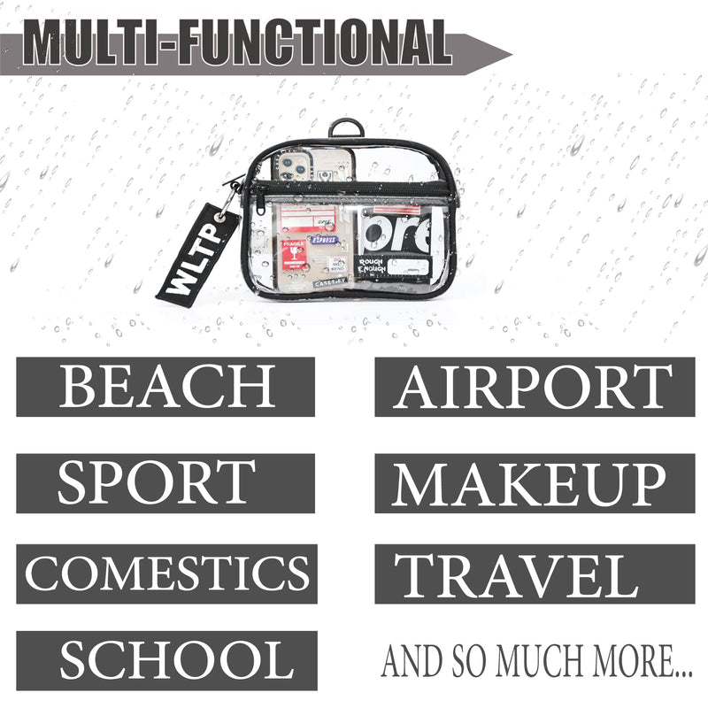 Rough Enough Clear Toiletry Bags for Traveling Bundle Set