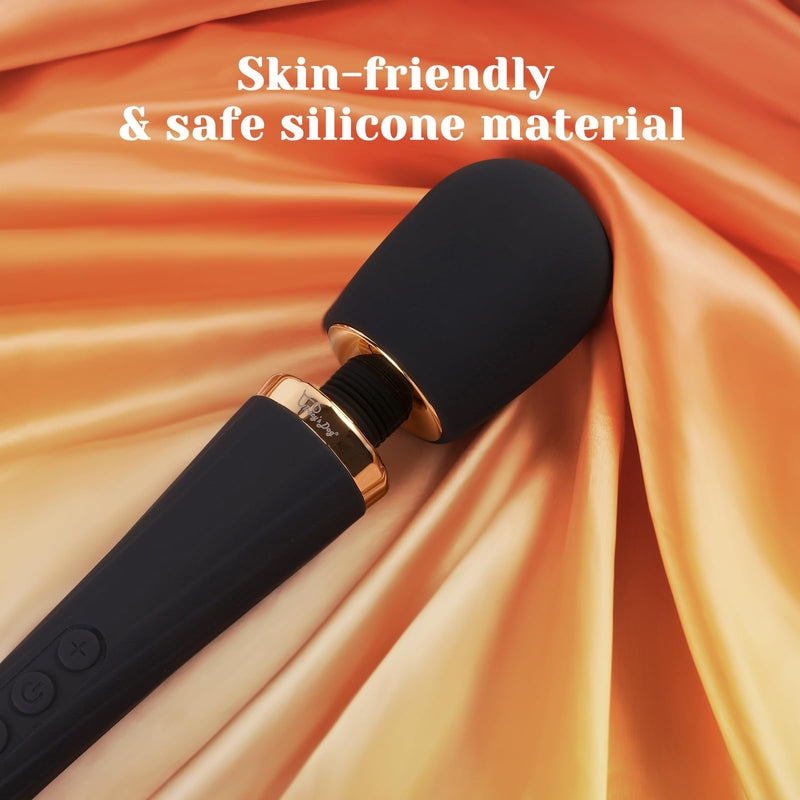 [Australia] - Tracy's Dog Vibrator Wand, Adult Sex Toy for Clitoral Stimulation, Magic Cordless Handheld Powerful Vibrating Massager for Women Partner Play with 5 Vibrations & 3 Speeds Black 