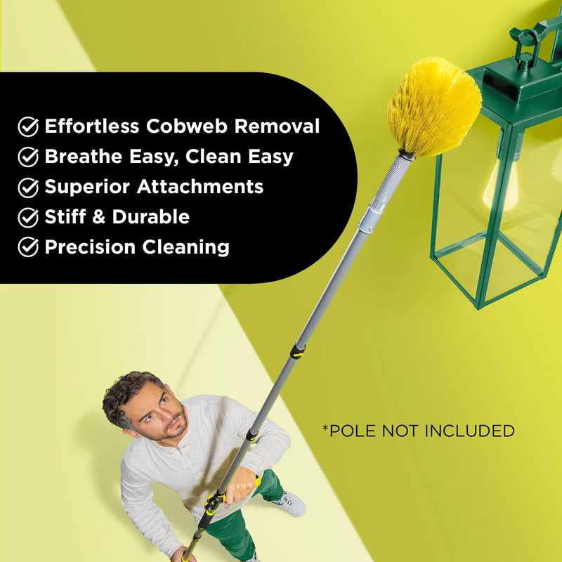 [Australia] - DOCAZOO DocaPole Microfiber Duster, Ceiling, Corner, and Cobweb Dusting Attachement for High Ceilings and Surfaces, Home Cleaning Kit, Pole Not Included 1 Pk - Cobweb Duster 