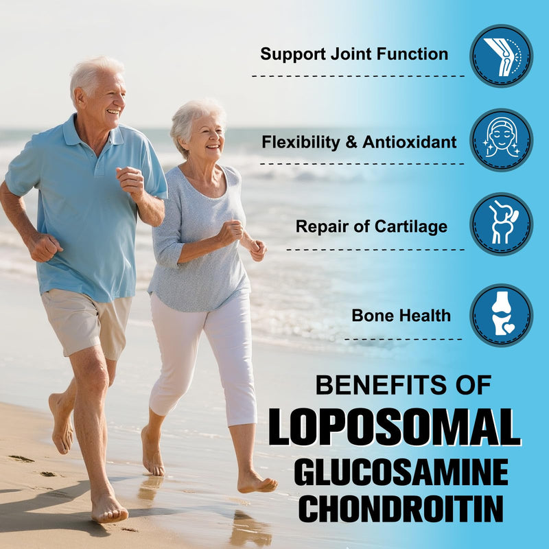 [Australia] - 12 in 1 Liposomal Glucosamine Chondroitin MSM Collagen 3000MG, FSA-HSA Items Only List for Men & Woman Supplement, Flexibility & Cartilage Maintenance, Non-GMO, CGMP, Gluten-Free 120 Count (Pack of 1) 
