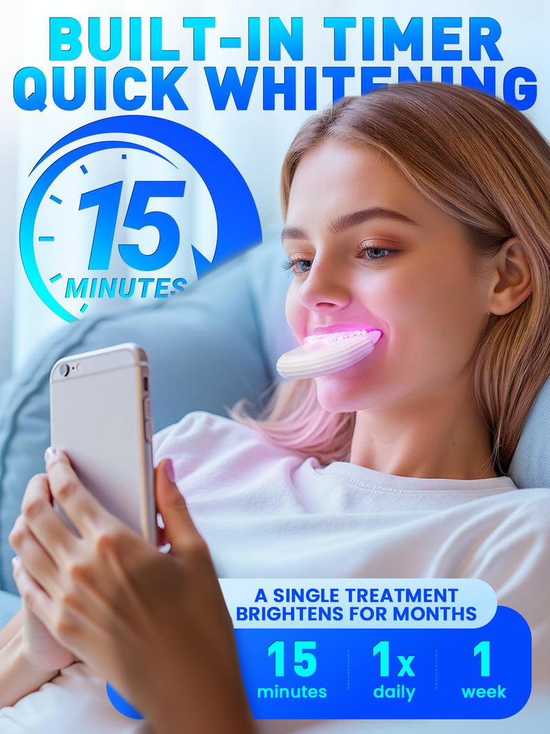 [Australia] - Teeth Whitening Kit for Sensitive Tooth: Professional Whitening Gel Pens Strips Dental kit, 32X LED Light White Personal Care Products, 35% Carbamide Peroxide Whitener, Beauty Tools for Home 