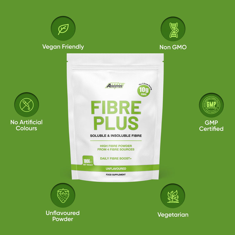 Fibre Supplement Prebiotic Fibre Powder - Soluble & Insoluble Fibre from 4 Fibre Sources - 10g Fibre Per 2 Scoop Serving - Prebiotic Fibre Suitable for Men & Women UK Made Soluble & Insoluble Fibre Powder