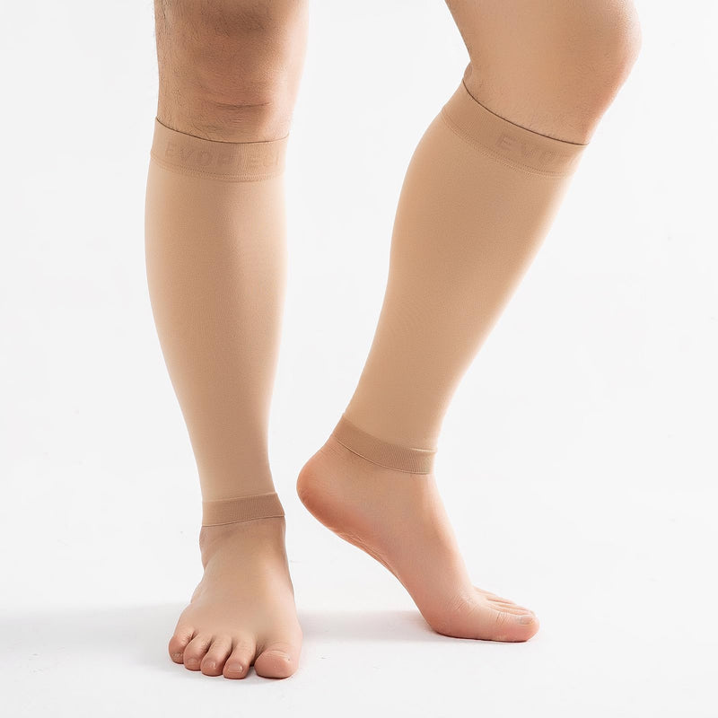 15-20mmHg Skin Calf Compression Sleeve Men and Women Wide Calf Sleeve Brace Compression Socks for Leg Support, Shin Splint,Pain Relief 3X-Large