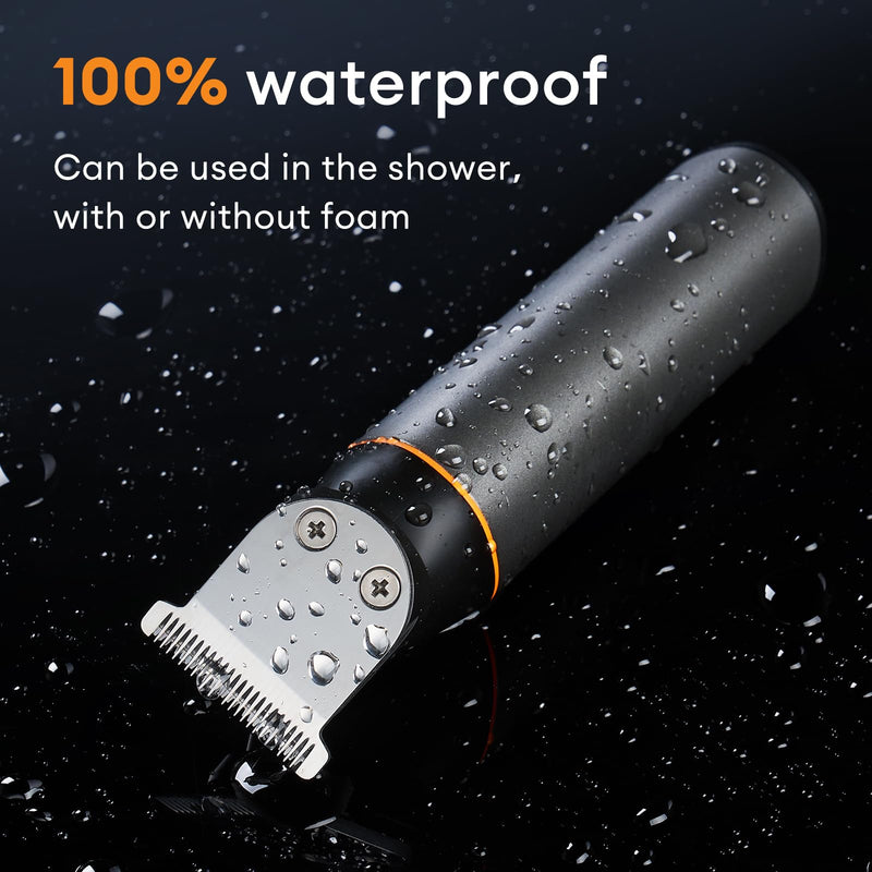 [Australia] - kensen Body Hair Trimmer for Men - Manscape 3-in-1 Beard Trimmer for Men, Men's Groin & Pubic Hair Trimmer IPX6 Waterproof Wet/Dry Electric Razor for Mens Cordless Hair Clippers for Mens Shaver (Gray) Gray 