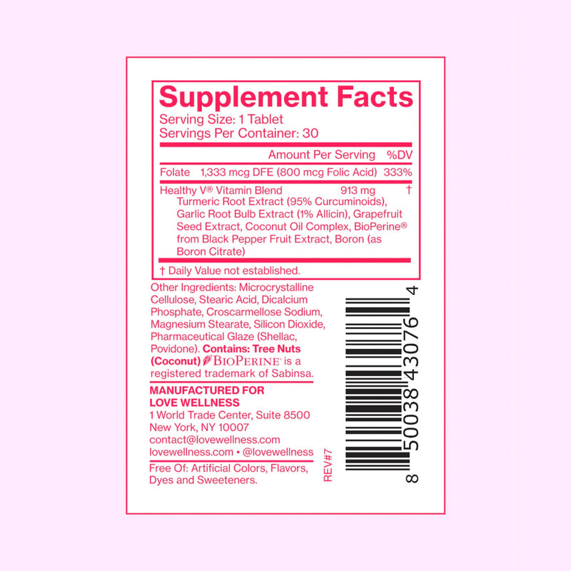 Love Wellness Good Girl Probiotics & Healthy V Vitamin | Women's Duo Pack | 2-Product Wellness Bundle dietary supplement, 9-strain probiotics, Turmeric, Garlic, Coconut oil, 30-days supply, Gluten-free Womens Wellness Duo