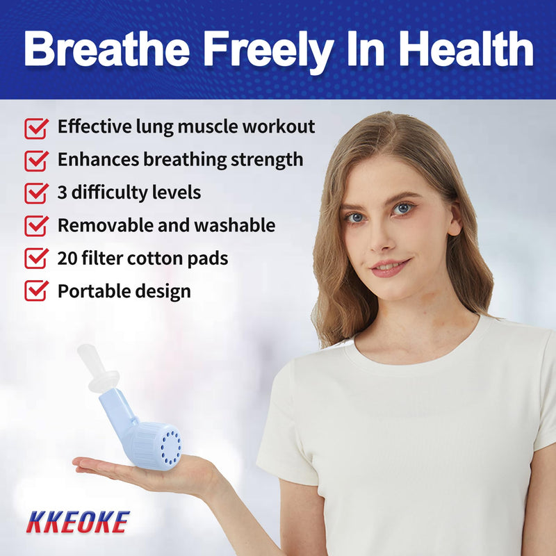 [Australia] - Lung TrainerÔºàOTCÔºâBreathing Exercise Device for LungsÔºåEnhance Respiratory MuscleÔºåEquipped with 3 Balls Blue' 