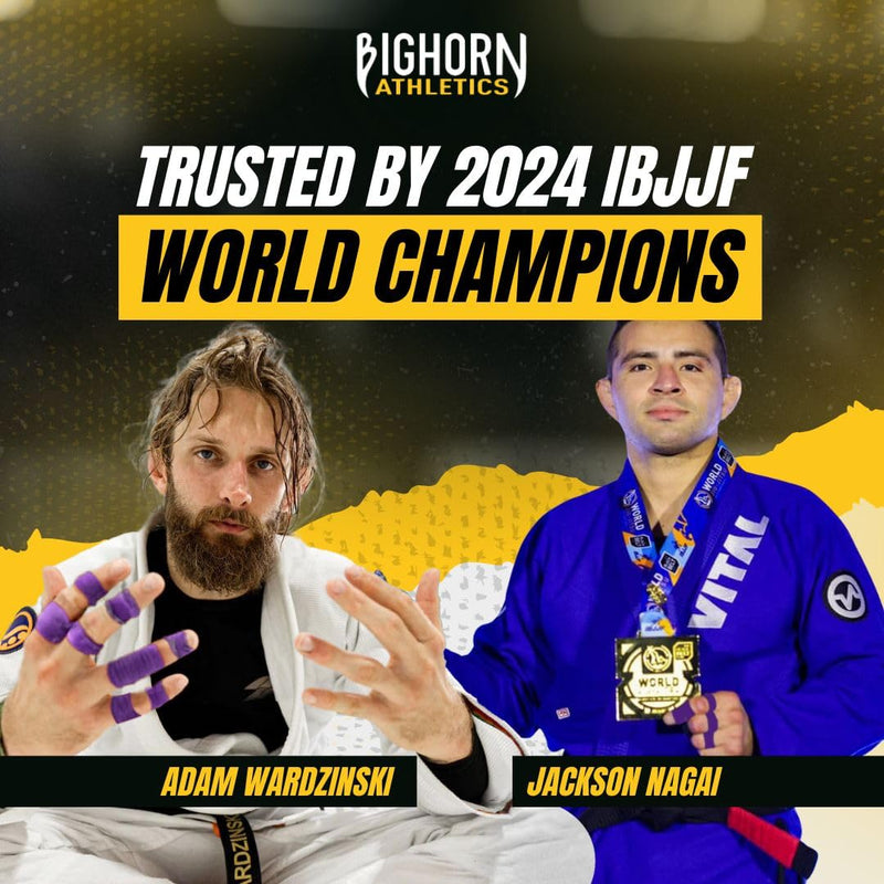 Bighorn Athletics Jiu Jitsu Finger Tape, Rock Climbing Tape | Multipurpose for Sports & Injuries: MMA, Volleyball, Football, Basketball, Tennis, Golf, Hands & Toes, 0.5-Inch x 45-feet, 8-Rolls, Purple
