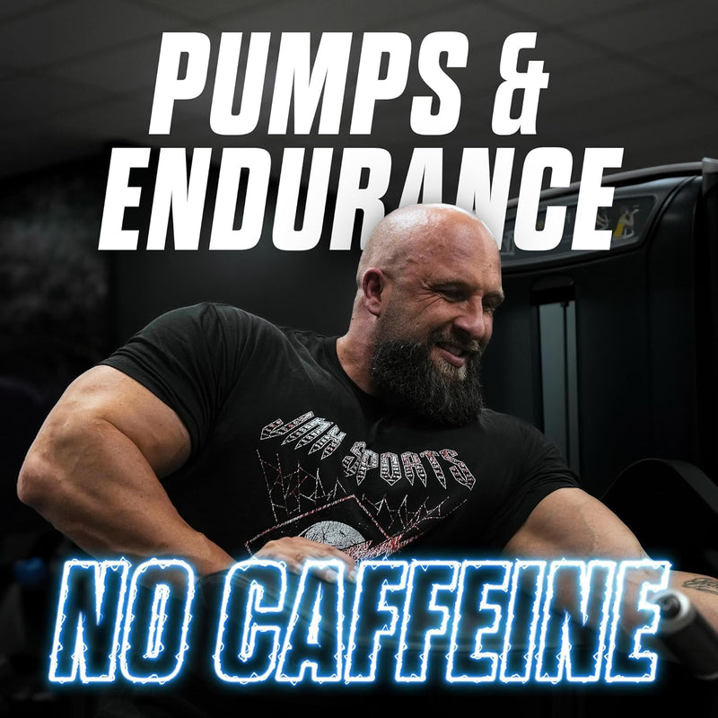 JNX The Curse! Pump – Stim-Free Pre-Workout | Blue Raspberry 40 Serves | Caffeine-Free Pump Pre Workout, Non-Stim Nitric Oxide Preworkout for Men & Women (572 g, Blue Raspberry) 572 g