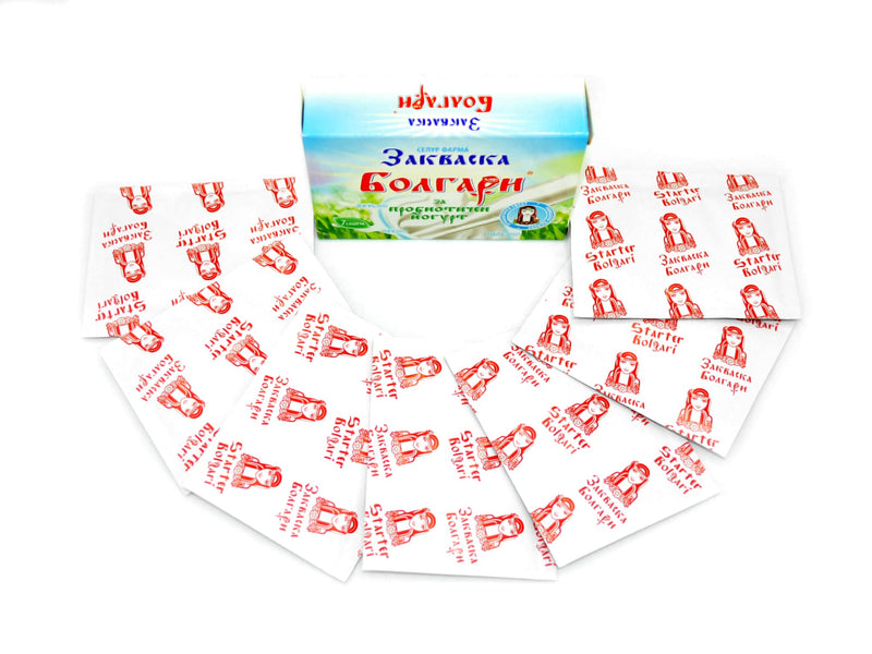 [Australia] - Bolgari yogurt ferment probiotic. Make your own yogurt powder. Yoghurt cultures lactobacillus bulgaricus & Lactobacillus rhamnosus. 7 bags of natural yogurt. Starter culture for yogurt makers (1) 1 
